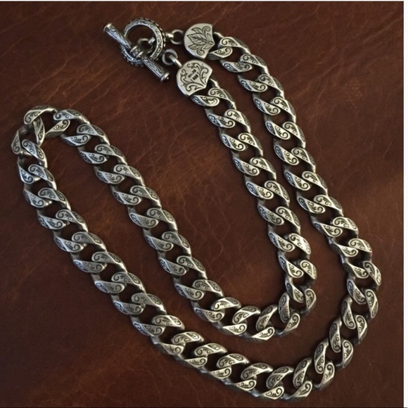 Konstantino Byzantium Men's Sterling Silver Leahter & Bronze Cro 並行輸入品